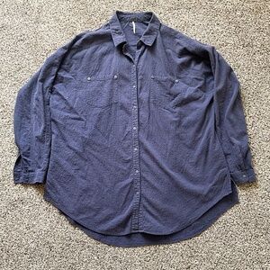 Oversized Free People Chambray Button Down - Small